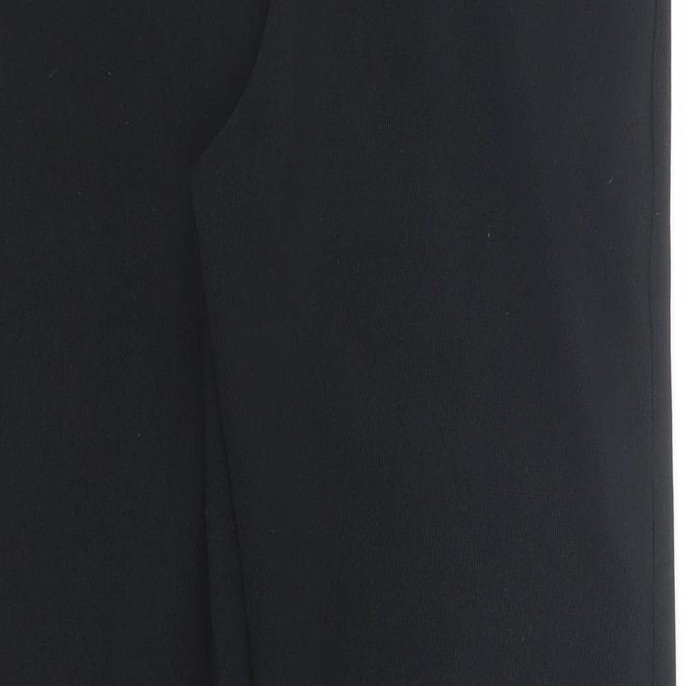 Womens UK Size M Preworn Regular Fit Capri Black Trousers
