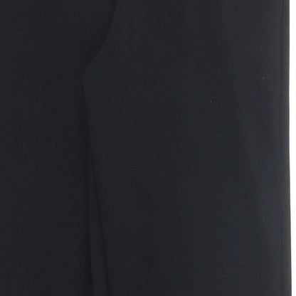 Womens UK Size M Preworn Regular Fit Capri Black Trousers