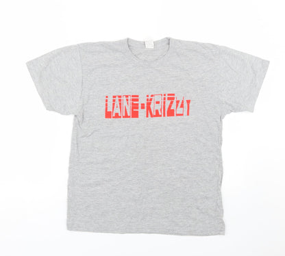 Stars & Stripes Boys Grey   Basic T-Shirt Size 12-13 Years