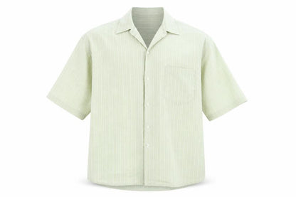 New Roads Mens Green Striped   Button-Up Size L