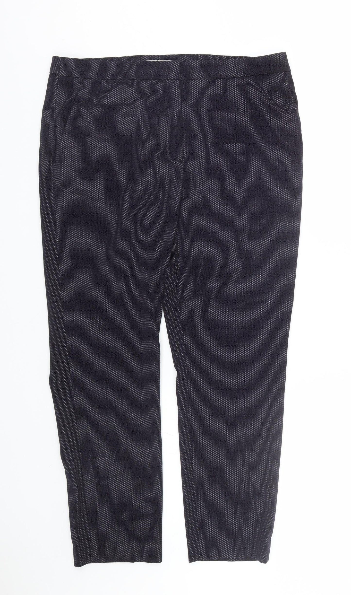 Womens UK Size 16 H&M Regular Fit Dress Pants Blue Trousers