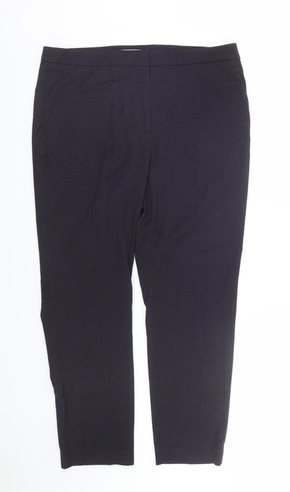 Womens UK Size 16 H&M Regular Fit Dress Pants Blue Trousers