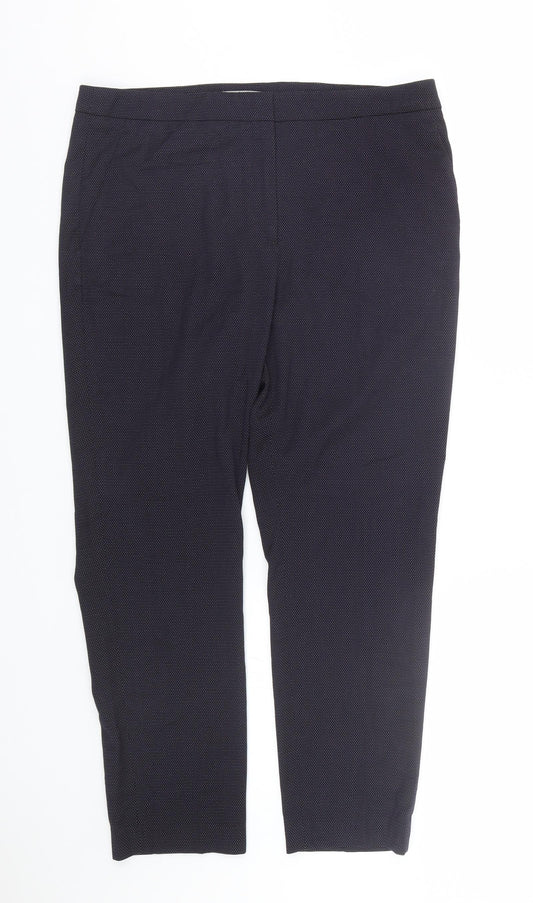 Womens UK Size 16 H&M Regular Fit Dress Pants Blue Trousers