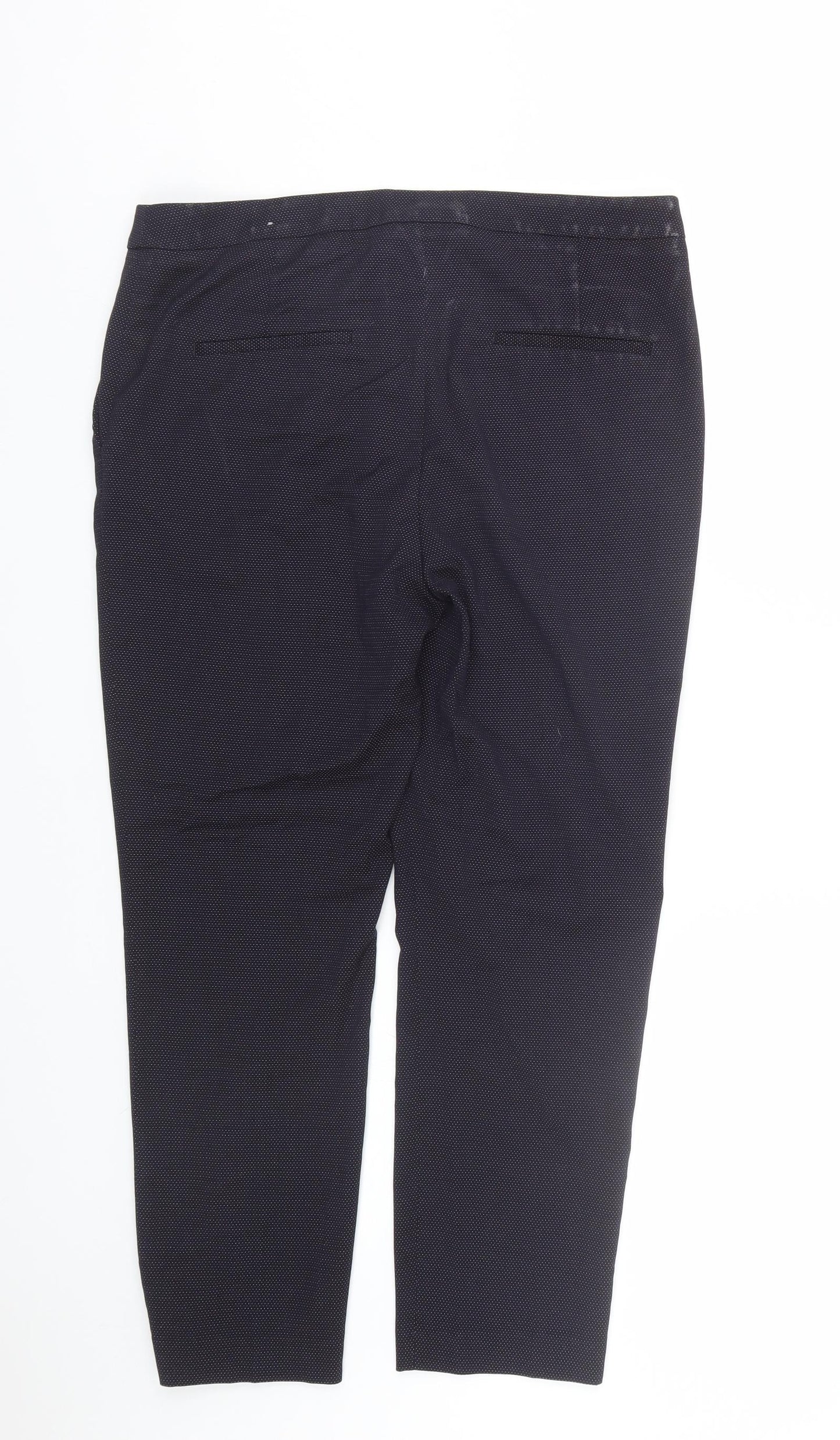 Womens UK Size 16 H&M Regular Fit Dress Pants Blue Trousers