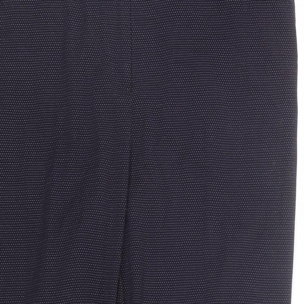 Womens UK Size 16 H&M Regular Fit Dress Pants Blue Trousers