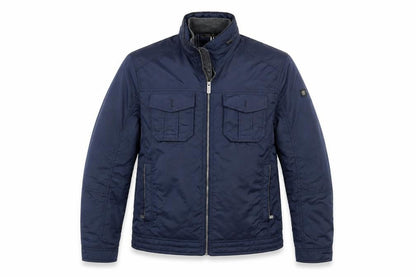 Front view of Westburys women’s blue overcoat coat, size UK 10