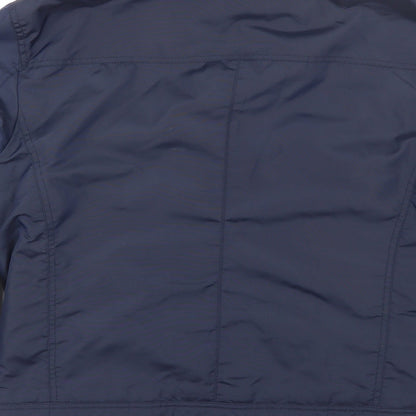 Brand and care label for Westburys women’s blue overcoat coat, size UK 10