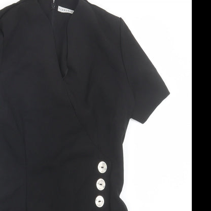 FlorenceRoby Womens Black   Basic Blouse Size 8