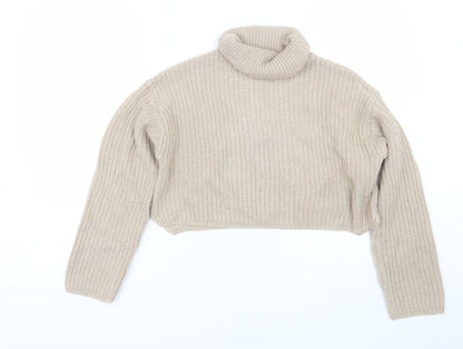 Womens UK Size S Missguided Brown Pullover Jumper