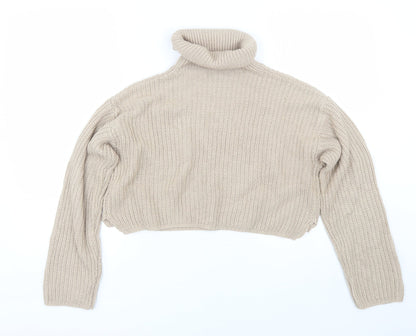 Womens UK Size S Missguided Brown Pullover Jumper