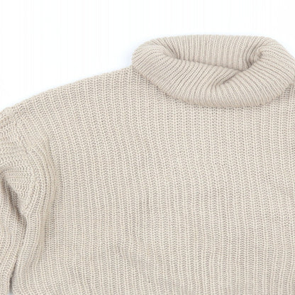 Womens UK Size S Missguided Brown Pullover Jumper