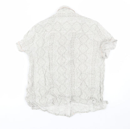Topshop Womens Grey Paisley  Top Pyjama Top Size 10