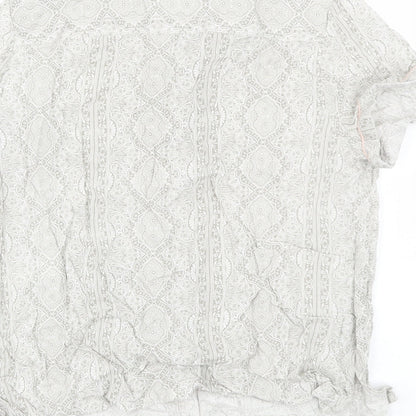 Topshop Womens Grey Paisley  Top Pyjama Top Size 10