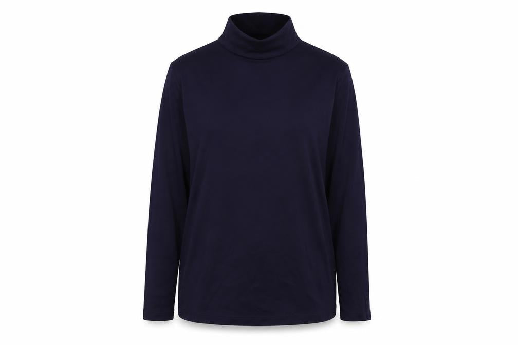 Front view of Artisan women’s blue pullover sweatshirt, size L