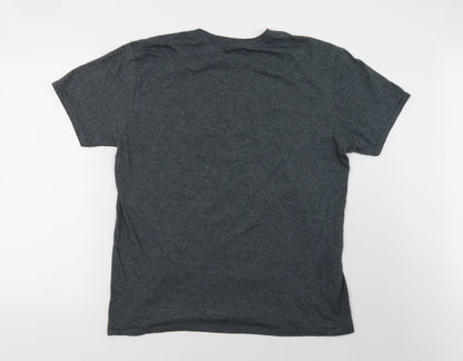 Mens UK Size L Gildan Grey  T-Shirt