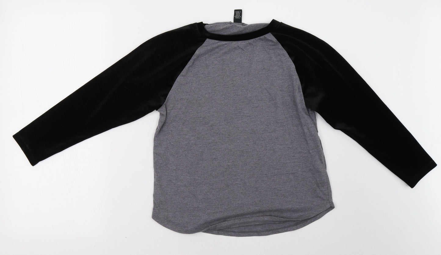 Womens UK Size S FOREVER 21 Grey Pullover Sweatshirt
