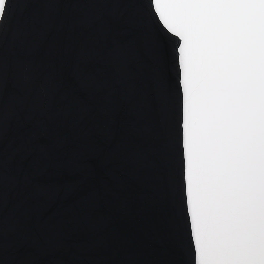 Womens UK Size M Gildan Black Basic Tank