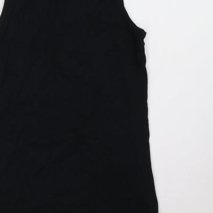 Womens UK Size M Gildan Black Basic Tank