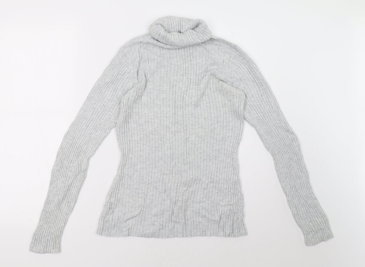 Back view of Dorothy Perkins women’s grey pullover sweatshirt, size UK 14