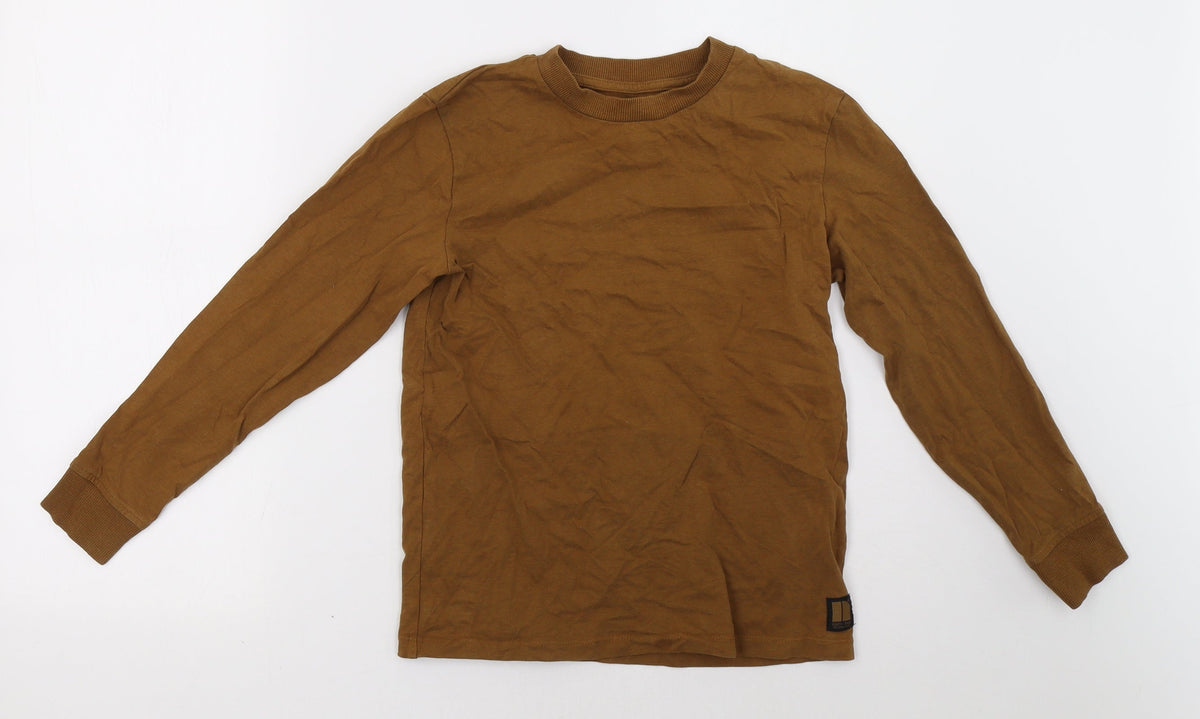 Additional front view of Next boys’ brown pullover sweatshirt, size 10, years