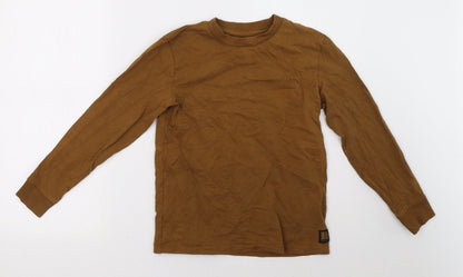 Additional front view of Next boys’ brown pullover sweatshirt, size 10, years