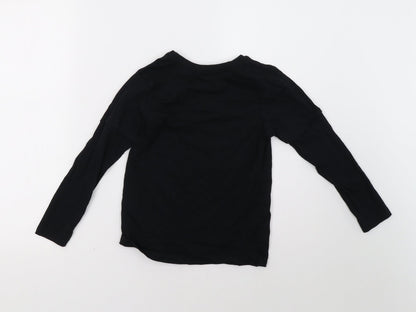 Back view of George boys’ black pullover sweatshirt, size 7-8, years