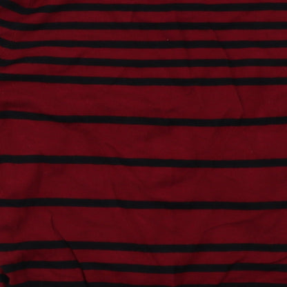 Debenhams Womens Red Striped  Pullover Sweatshirt Size 18