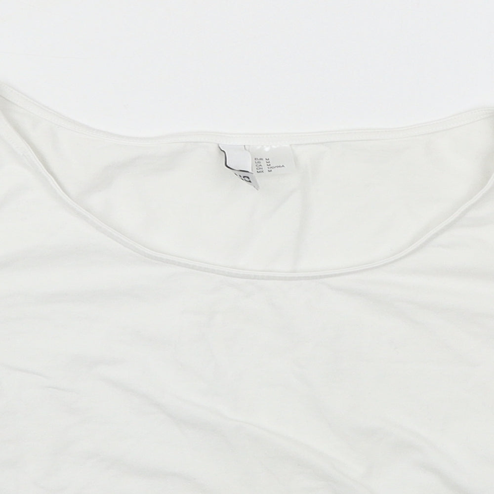 Womens UK Size M H&M White Basic T-Shirt