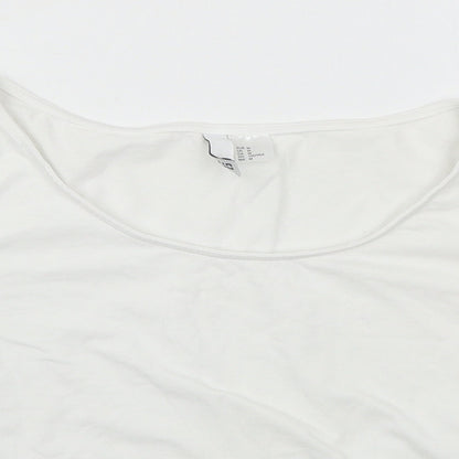 Womens UK Size M H&M White Basic T-Shirt