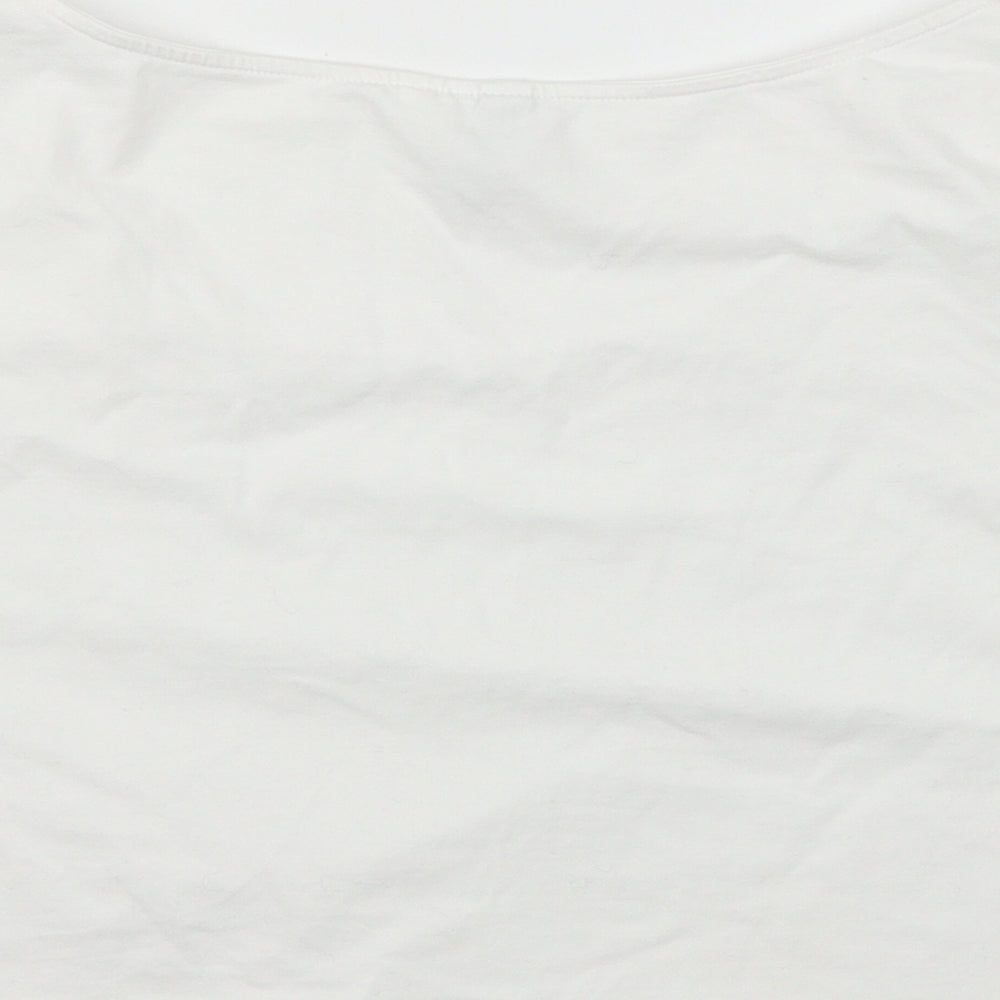 Womens UK Size M H&M White Basic T-Shirt