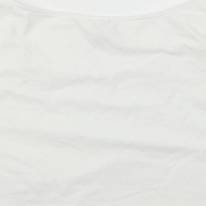 Womens UK Size M H&M White Basic T-Shirt