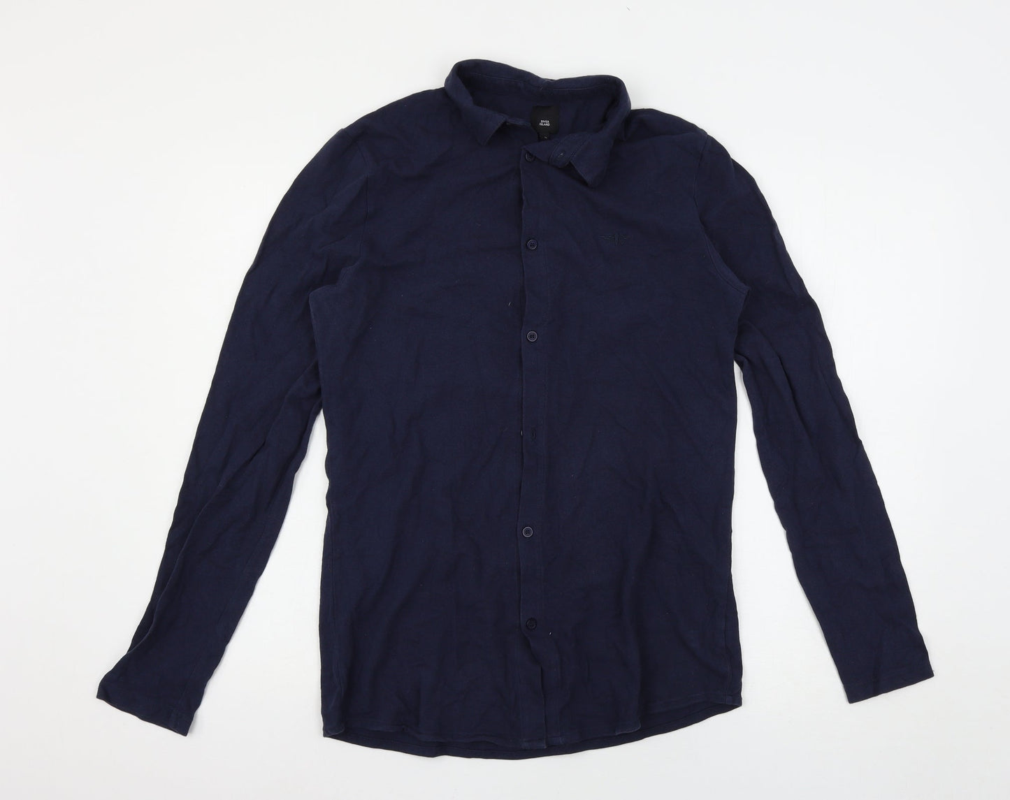 River Island Mens Blue    Button-Up Size M