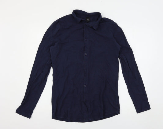 River Island Mens Blue    Button-Up Size M