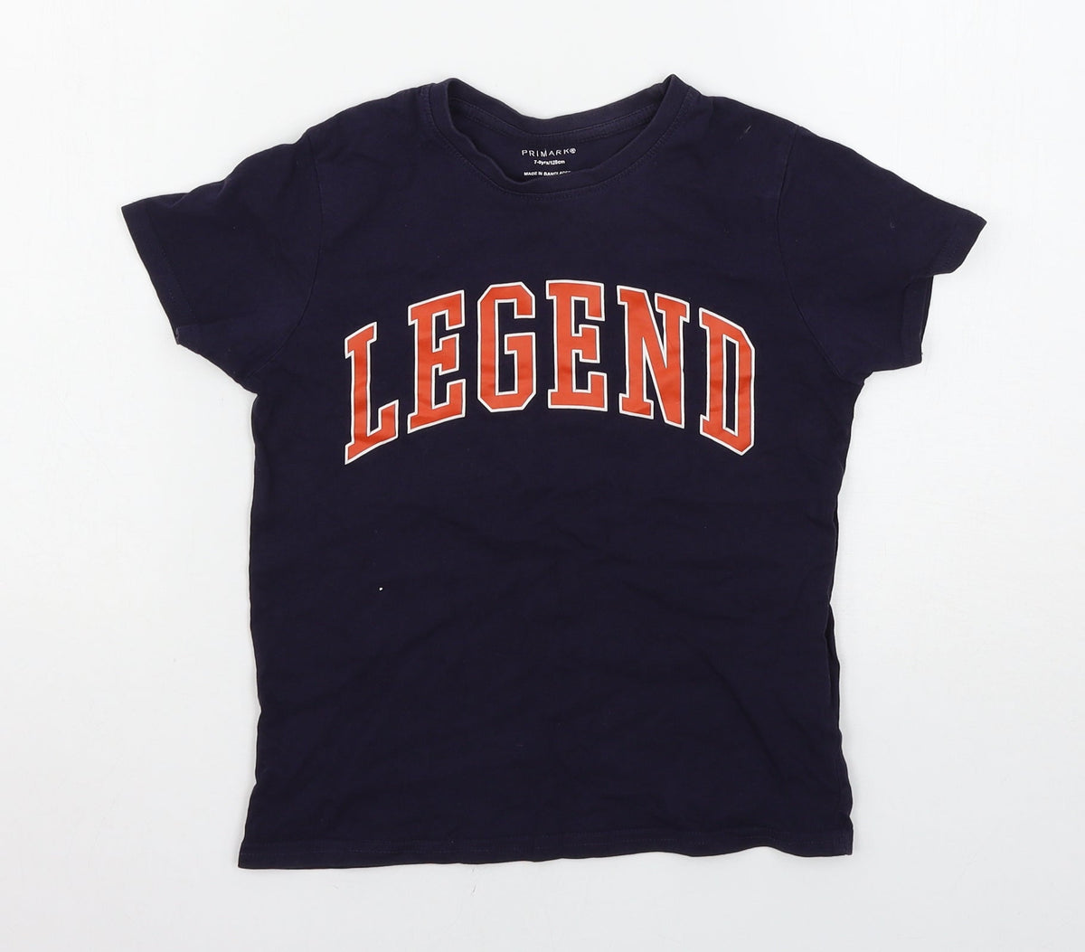 Additional front view of Primark boys’ blue basic t-shirt, size 7-8, years