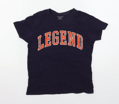 Additional front view of Primark boys’ blue basic t-shirt, size 7-8, years