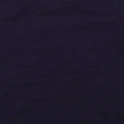 Brand and care label for Primark boys’ blue basic t-shirt, size 7-8, years