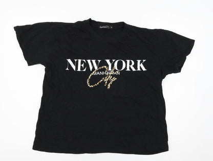 Boohoo Womens Black   Basic T-Shirt Size M