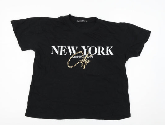Boohoo Womens Black   Basic T-Shirt Size M