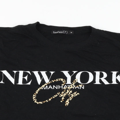 Boohoo Womens Black   Basic T-Shirt Size M