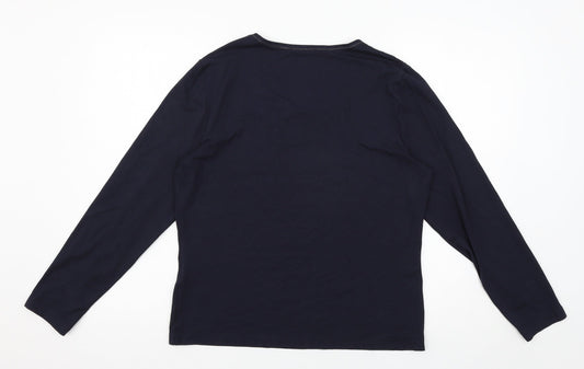 LUCIA Womens Blue   Basic T-Shirt Size 14