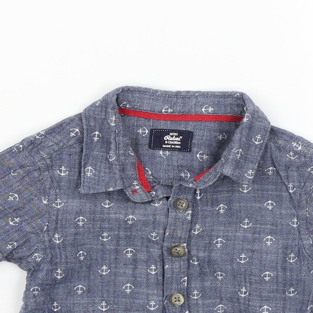 mini rebel Boys Blue   Basic Casual Size 9-12 Months
