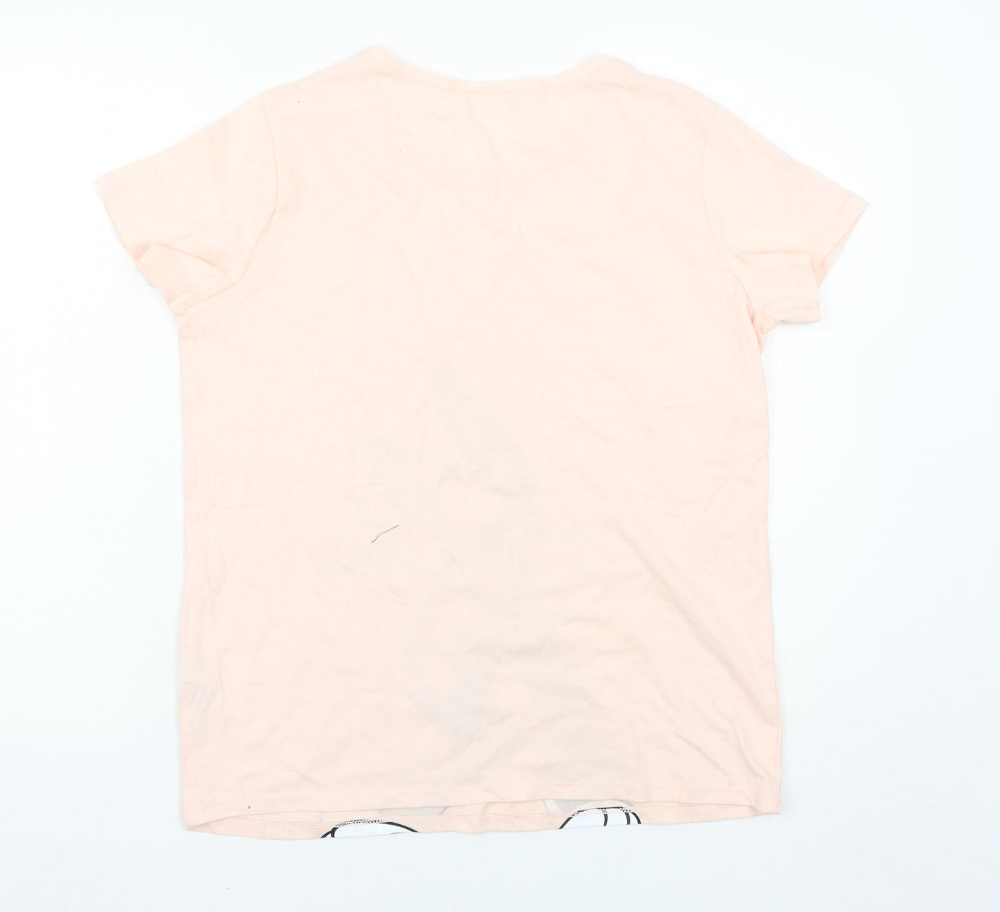 George Womens Pink Solid  Top Pyjama Top Size 10  - Looney Tunes