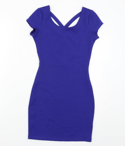 H&M Womens Blue   Bodycon  Size 6