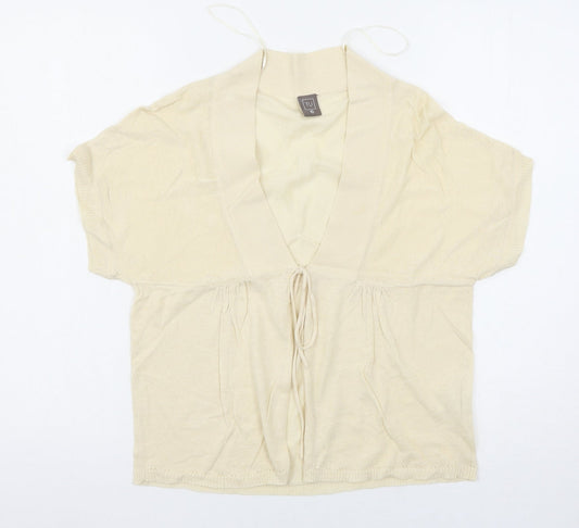 TU Womens Beige   Cardigan Jumper Size 10