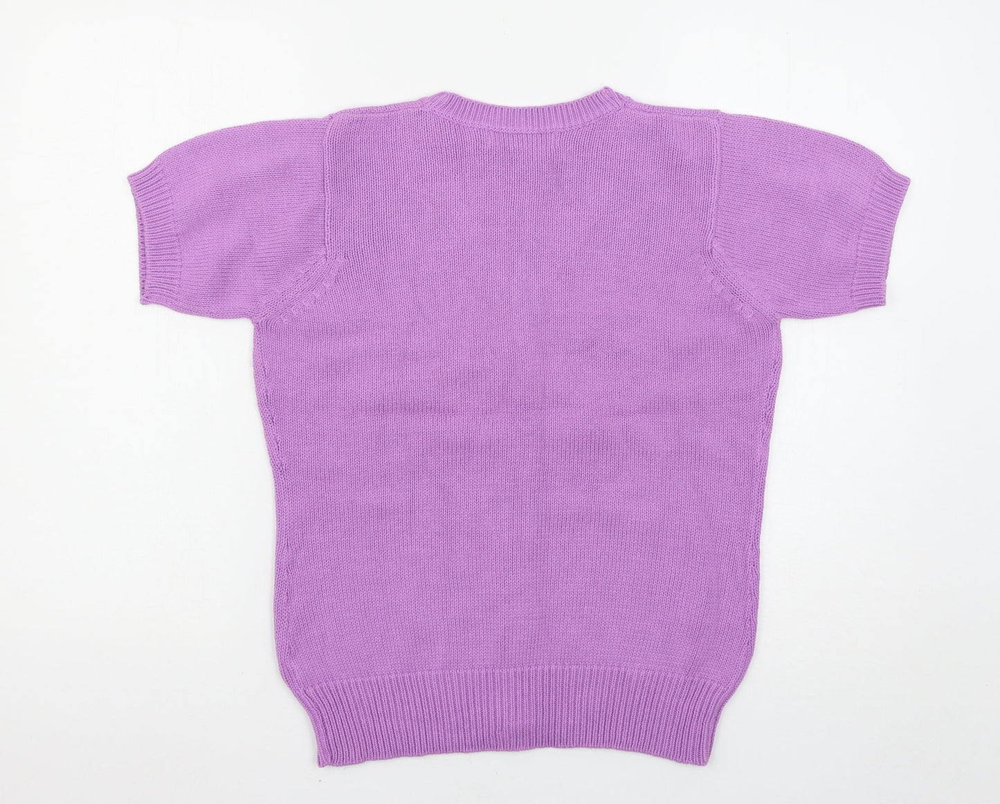 Womens UK Size S EWM Purple Cardigan Jumper