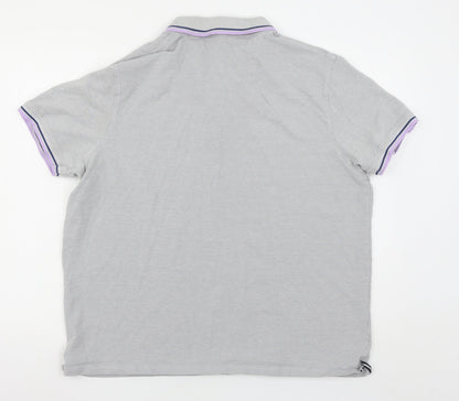 Maine New England Mens Grey    Polo Size XL