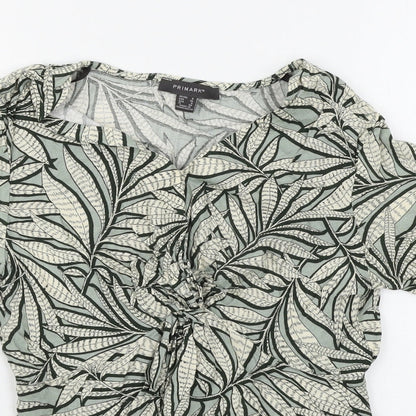 Primark Womens Green Floral  Basic Blouse Size 8