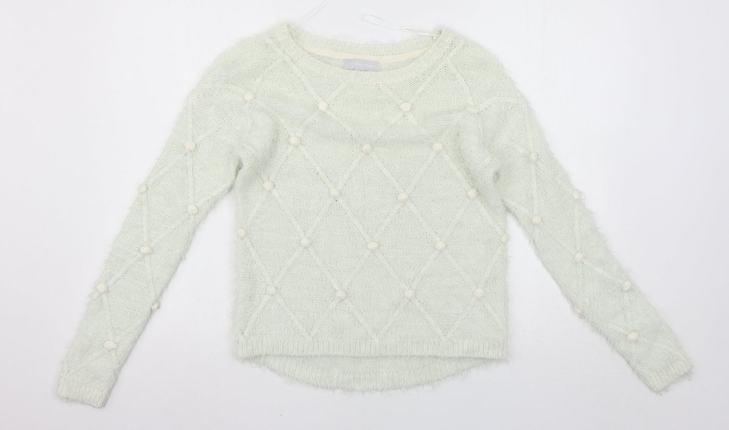 Womens UK Size 10 Red Herring White Pullover Jumper