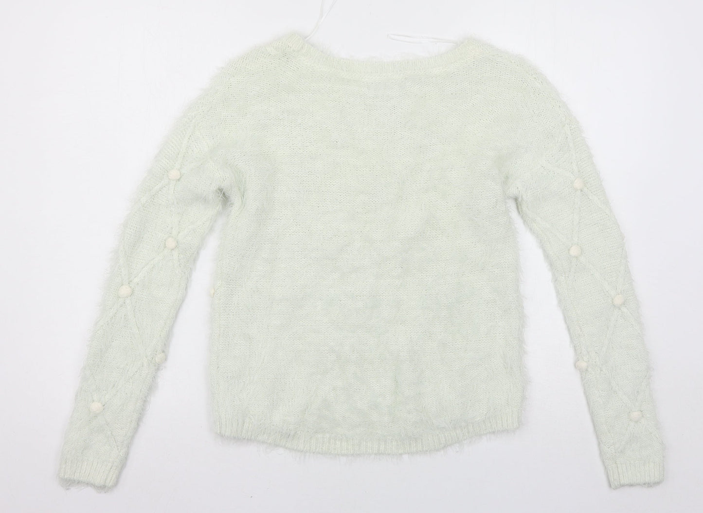 Womens UK Size 10 Red Herring White Pullover Jumper
