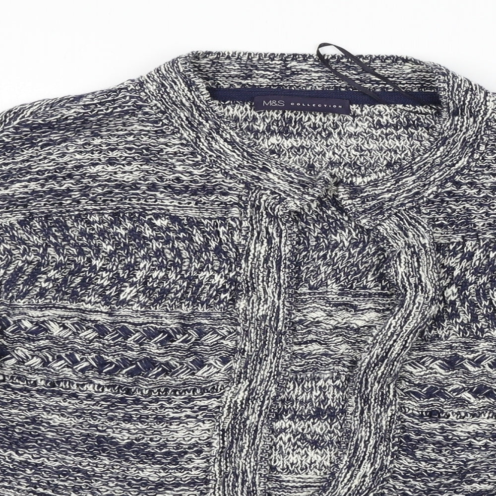 Womens UK Size M Marks and Spencer Blue Cardigan Jumper